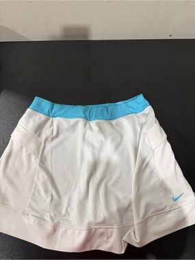 Nike White Skort with Aqua Waistband